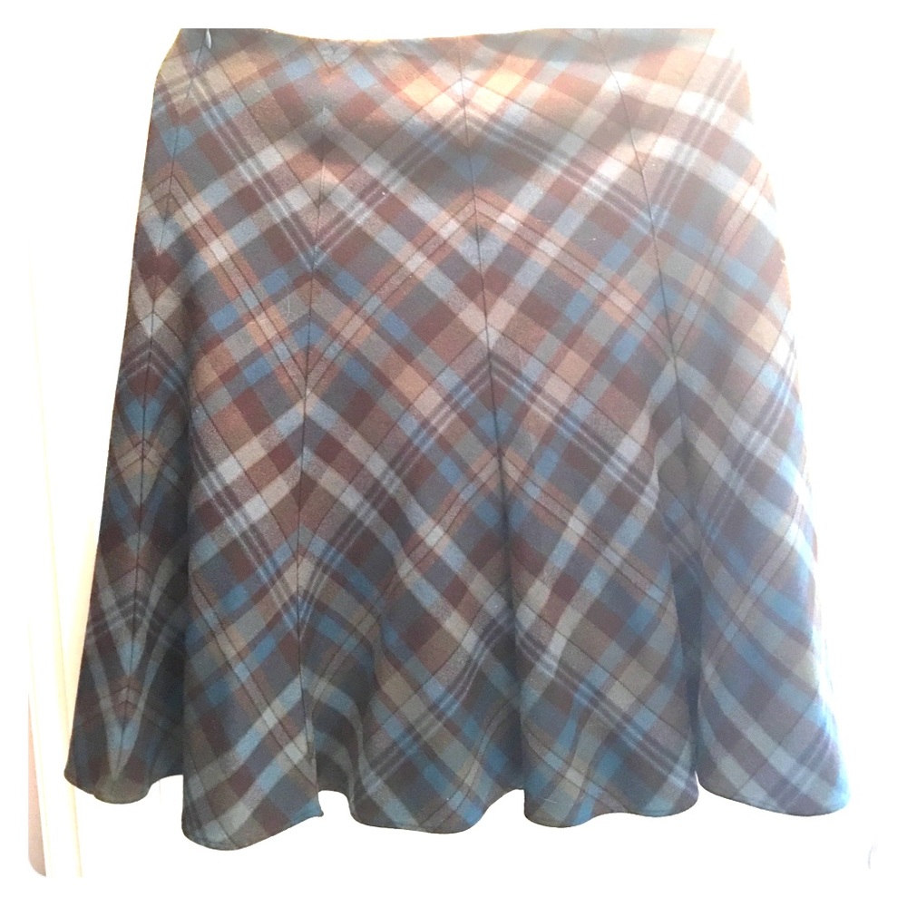 Jones NY petite plaid wool skirt.